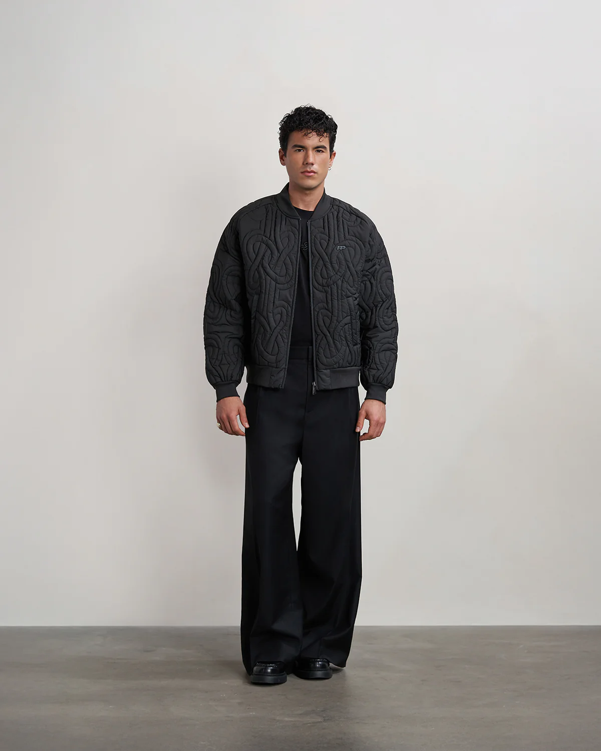 Bomber Quilted Black - Image 5