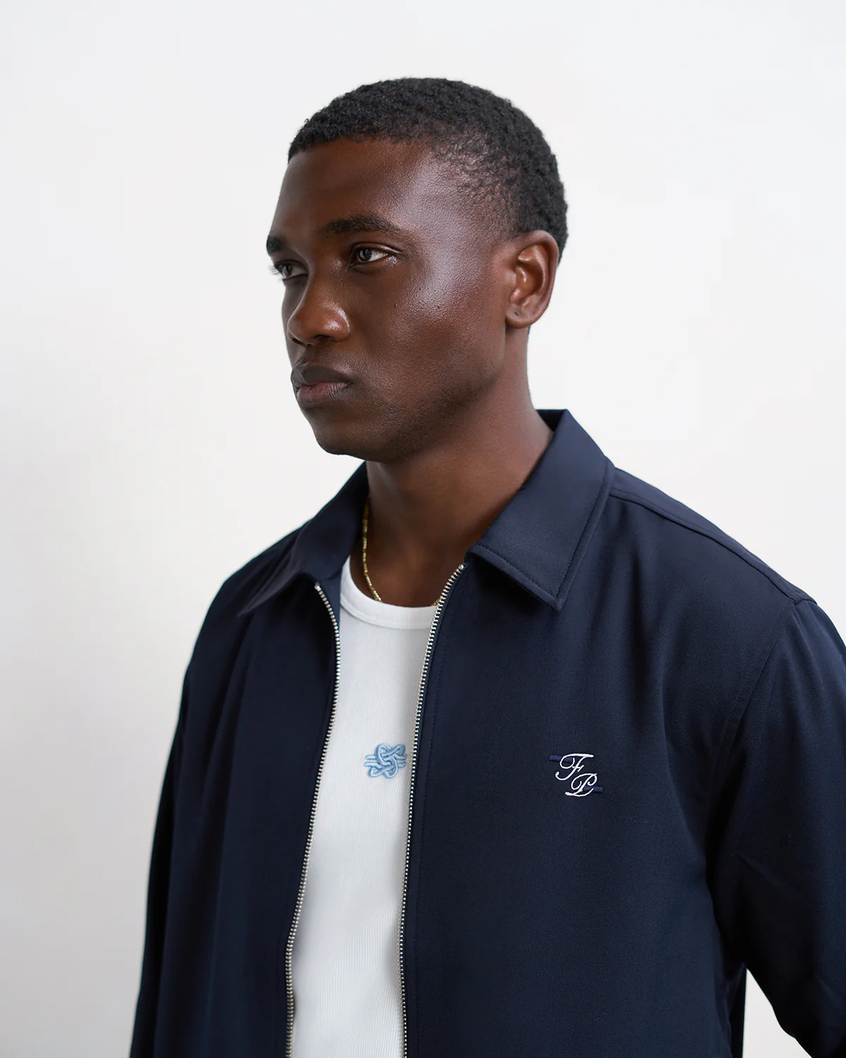 Coach Jacket Twill Wool Navy - Image 4