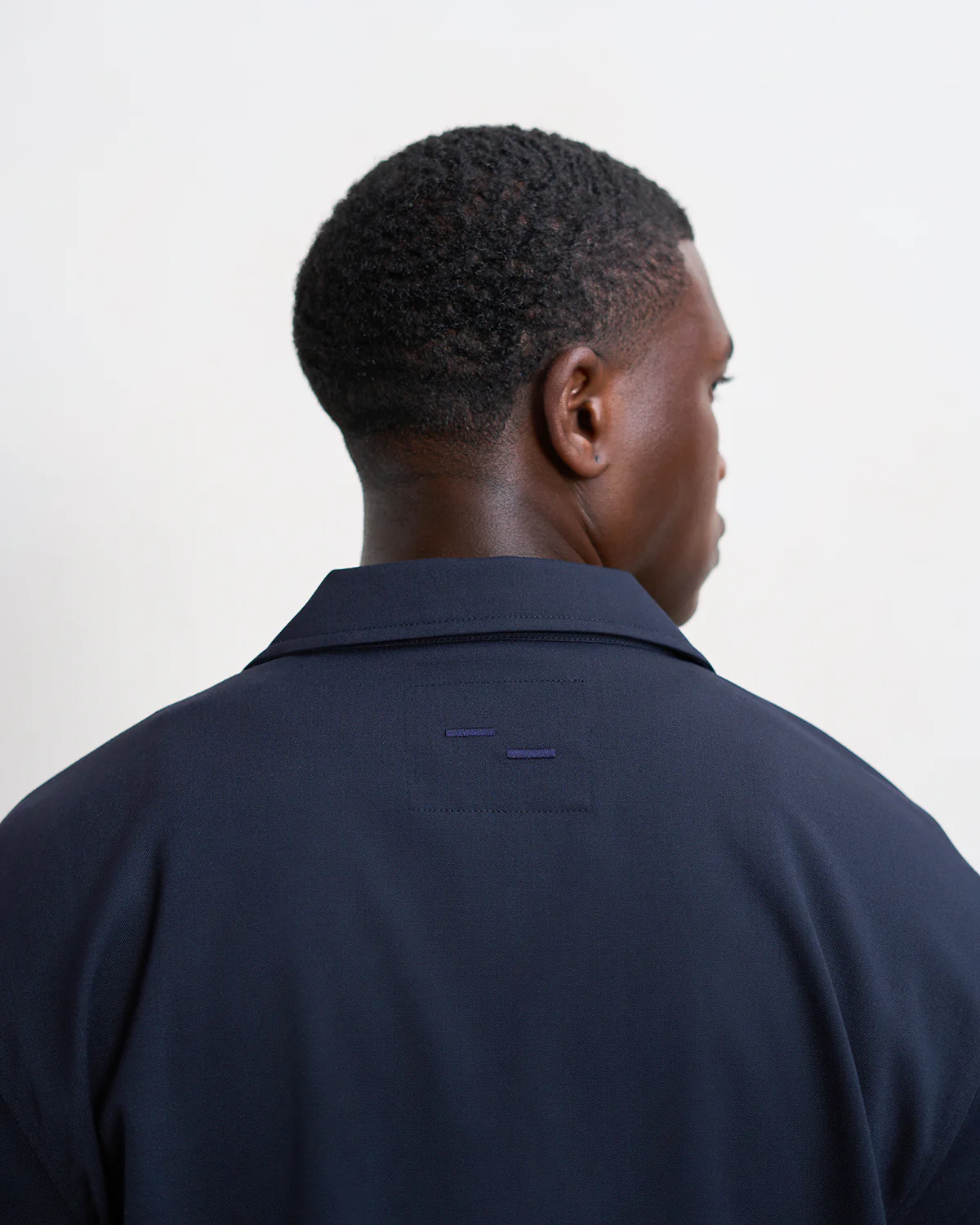 Coach Jacket Twill Wool Navy - Image 5