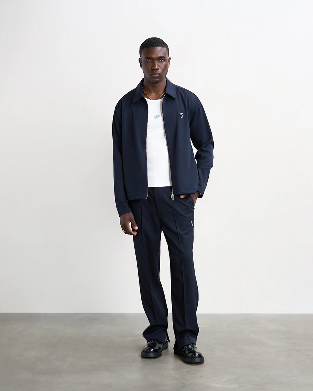 Coach Jacket Twill Wool Navy - Image 6