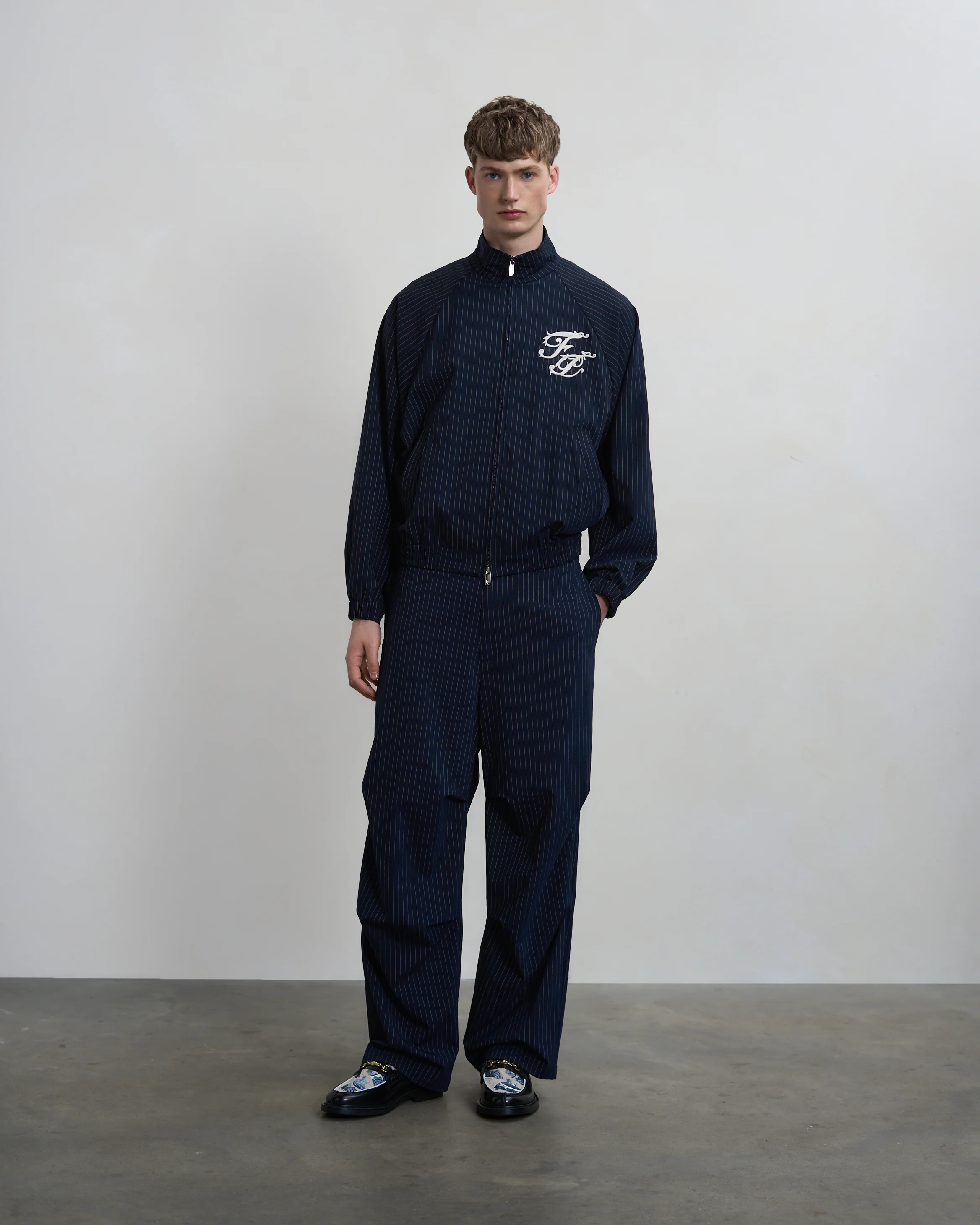 Drapy Pants Pinstripe Blue - Image 4
