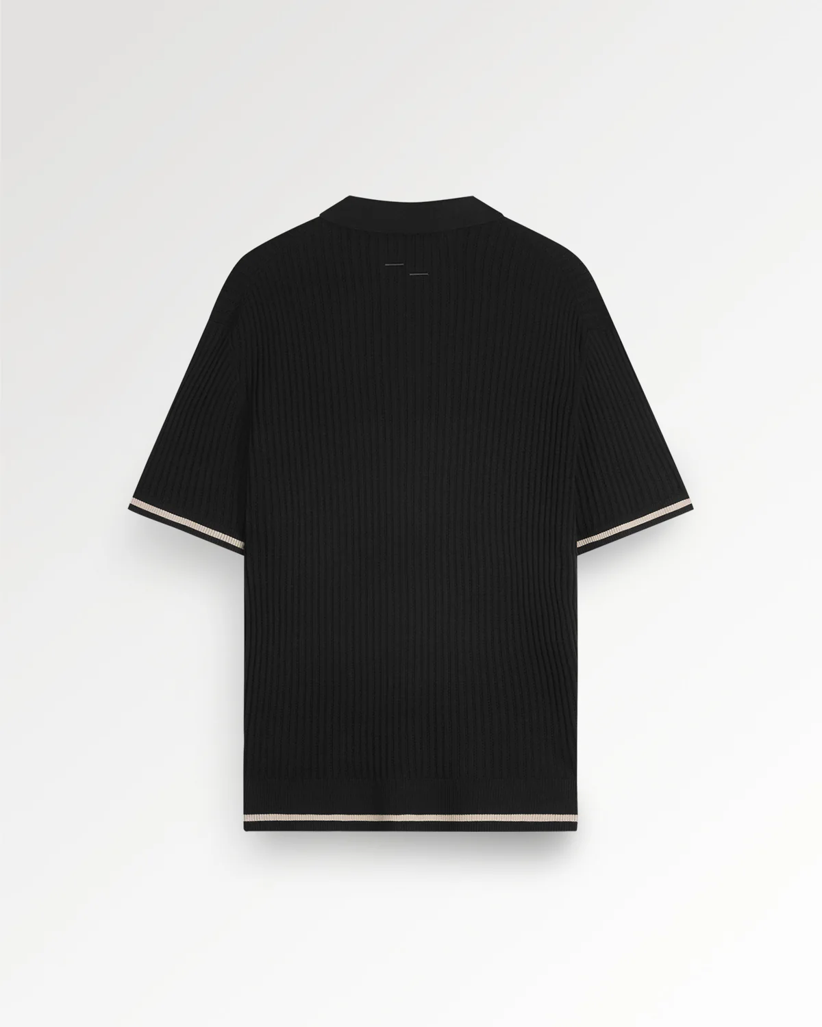 Fine Knit Polo All Black - Image 2