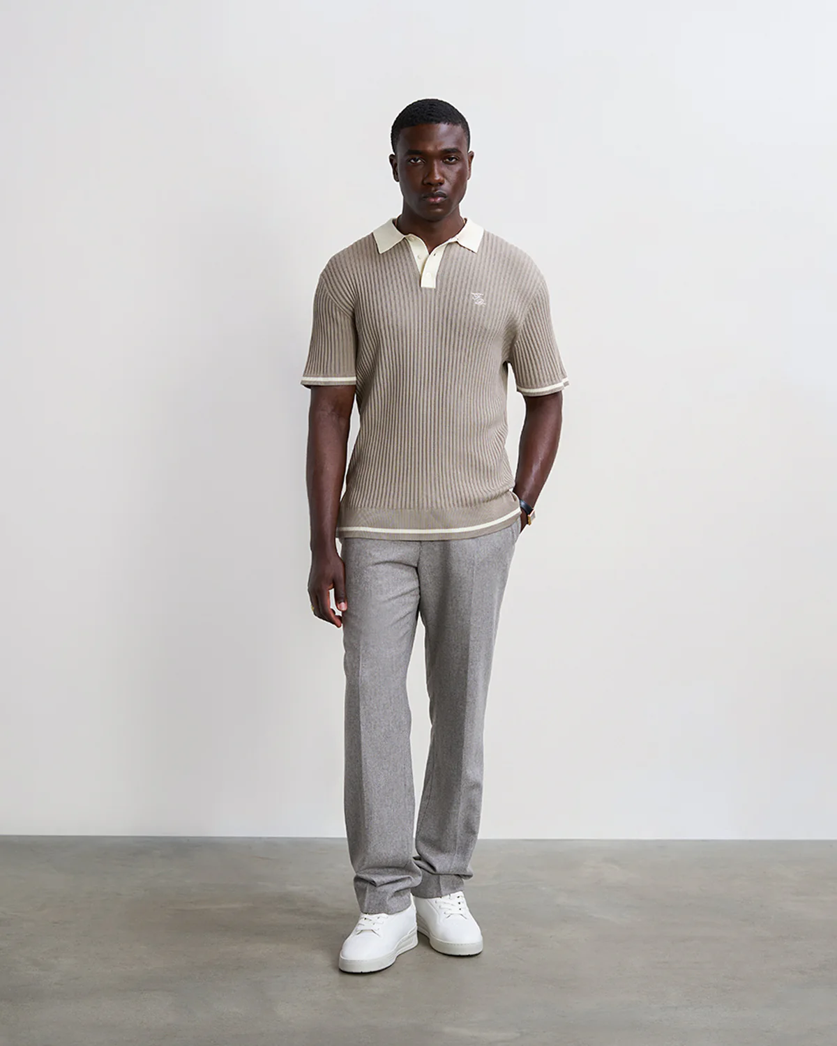 Fine Knit Polo Atmosphere - Image 6