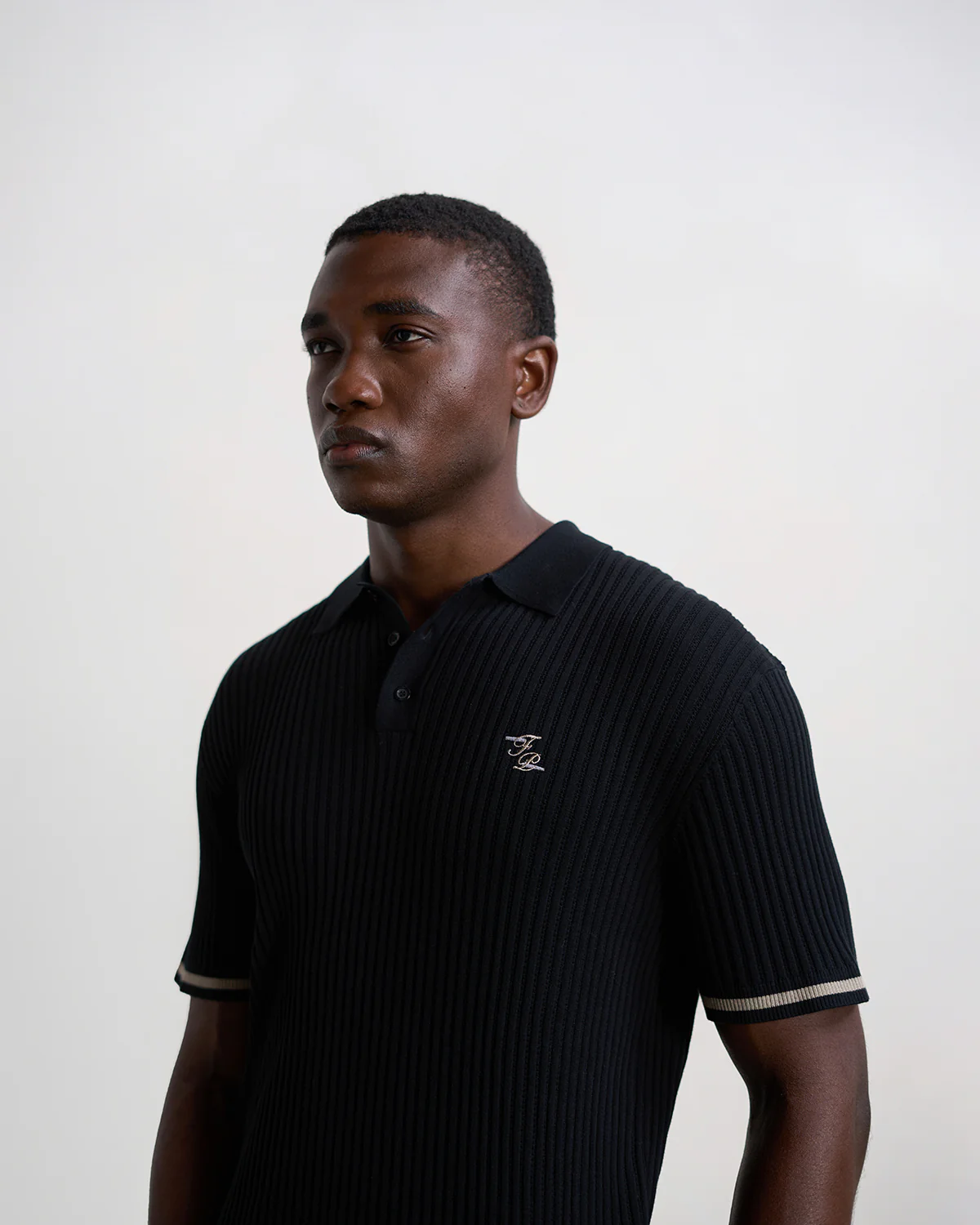 Fine Knit Polo Black - Image 2