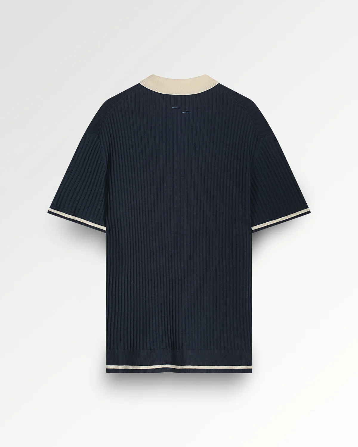 Fine Knit Polo Navy - Image 2