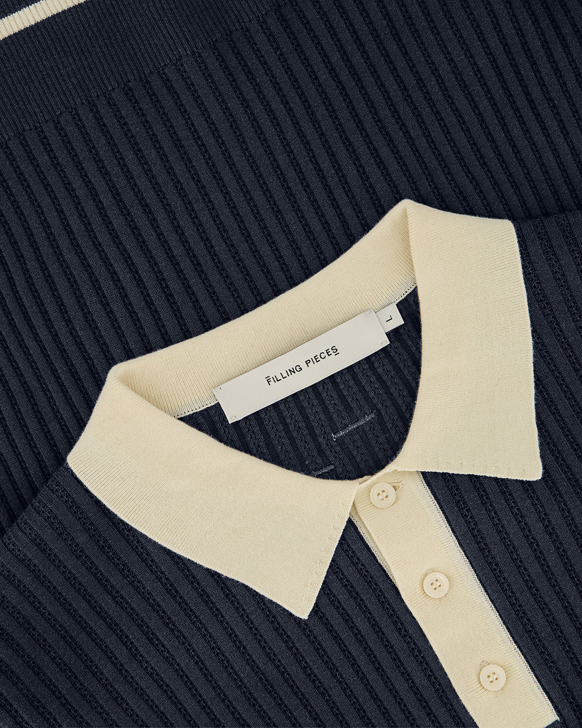 Fine Knit Polo Navy - Image 3
