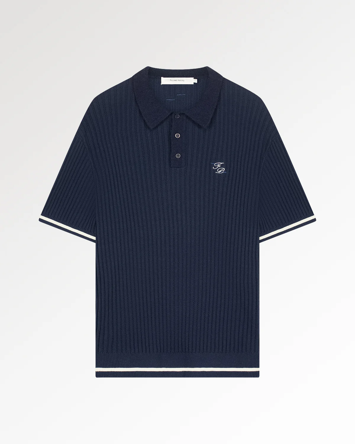Knit Polo Boucle Maritime Blue