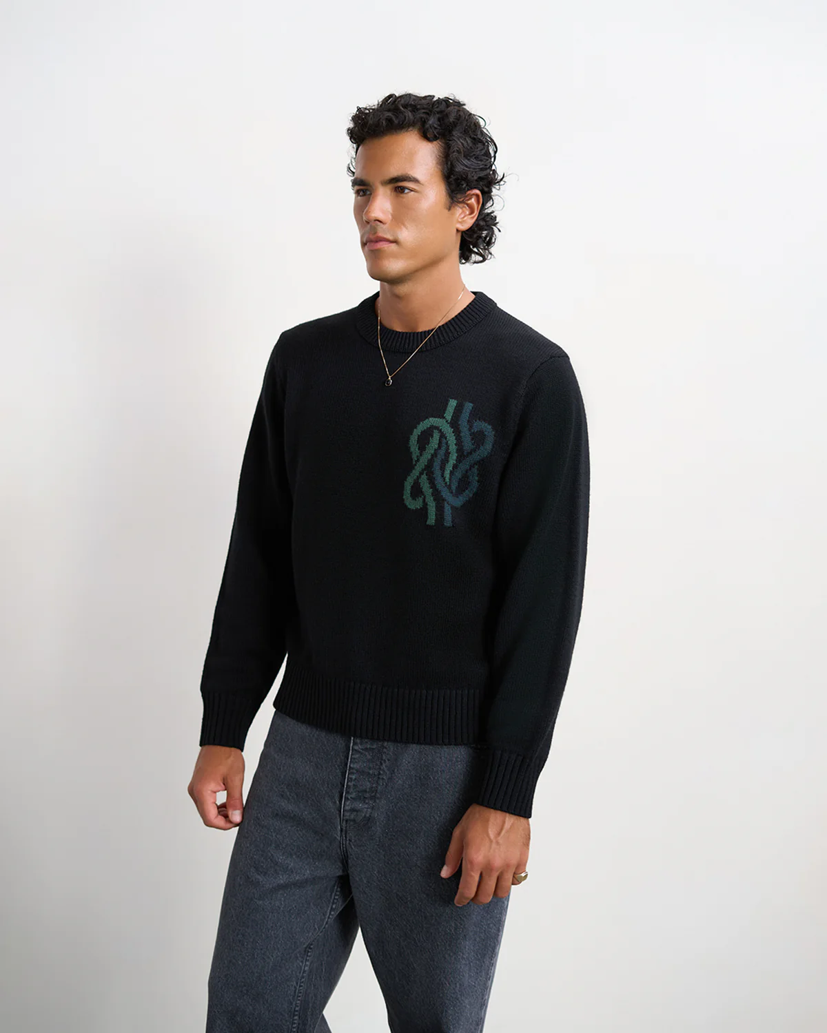 Knit Sweater Knot Black - Image 2