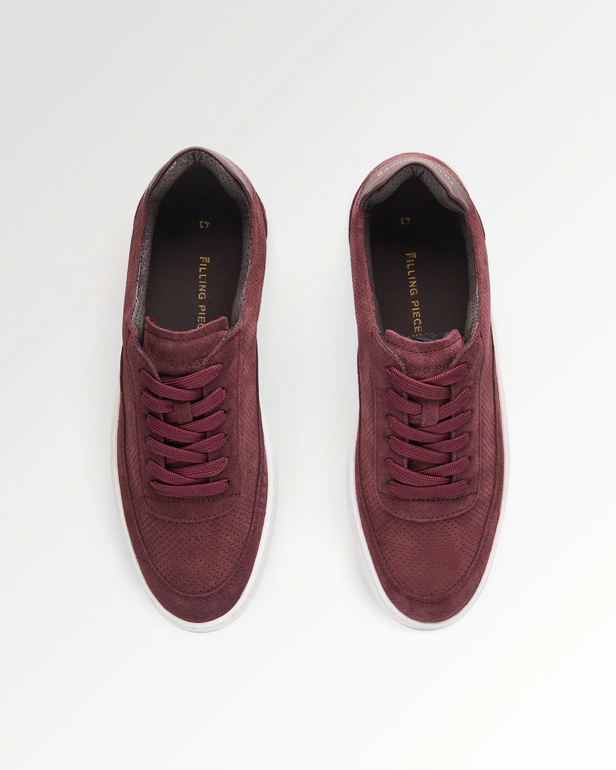 Mondo Suede Perforated Burgundy - Image 3