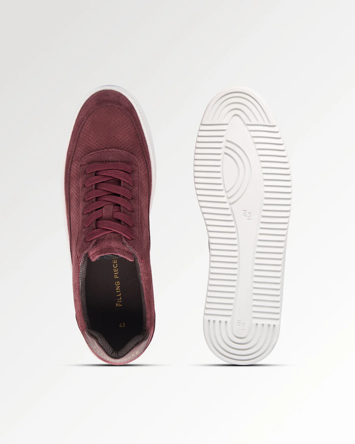 Mondo Suede Perforated Burgundy - Image 4