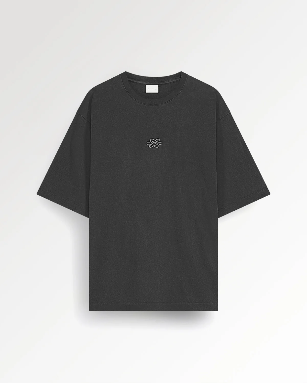 T-shirt Boxy Embroidered Vintage Black