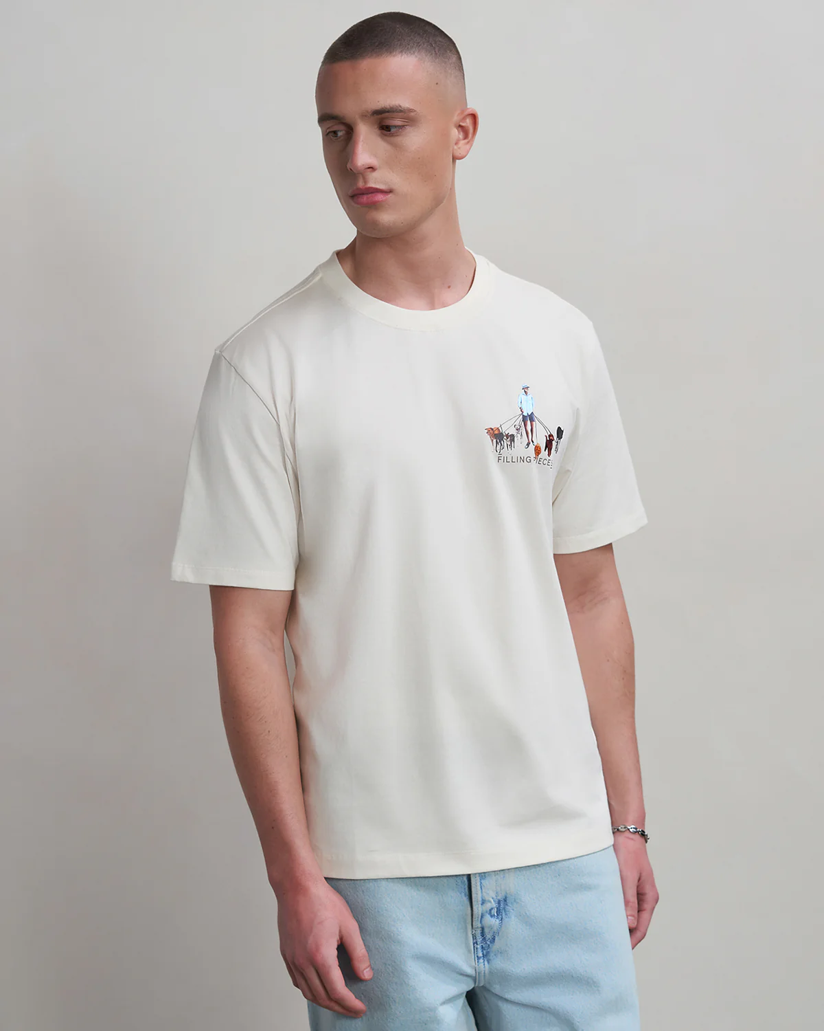 T-shirt Dog Walker Antique White - Image 5