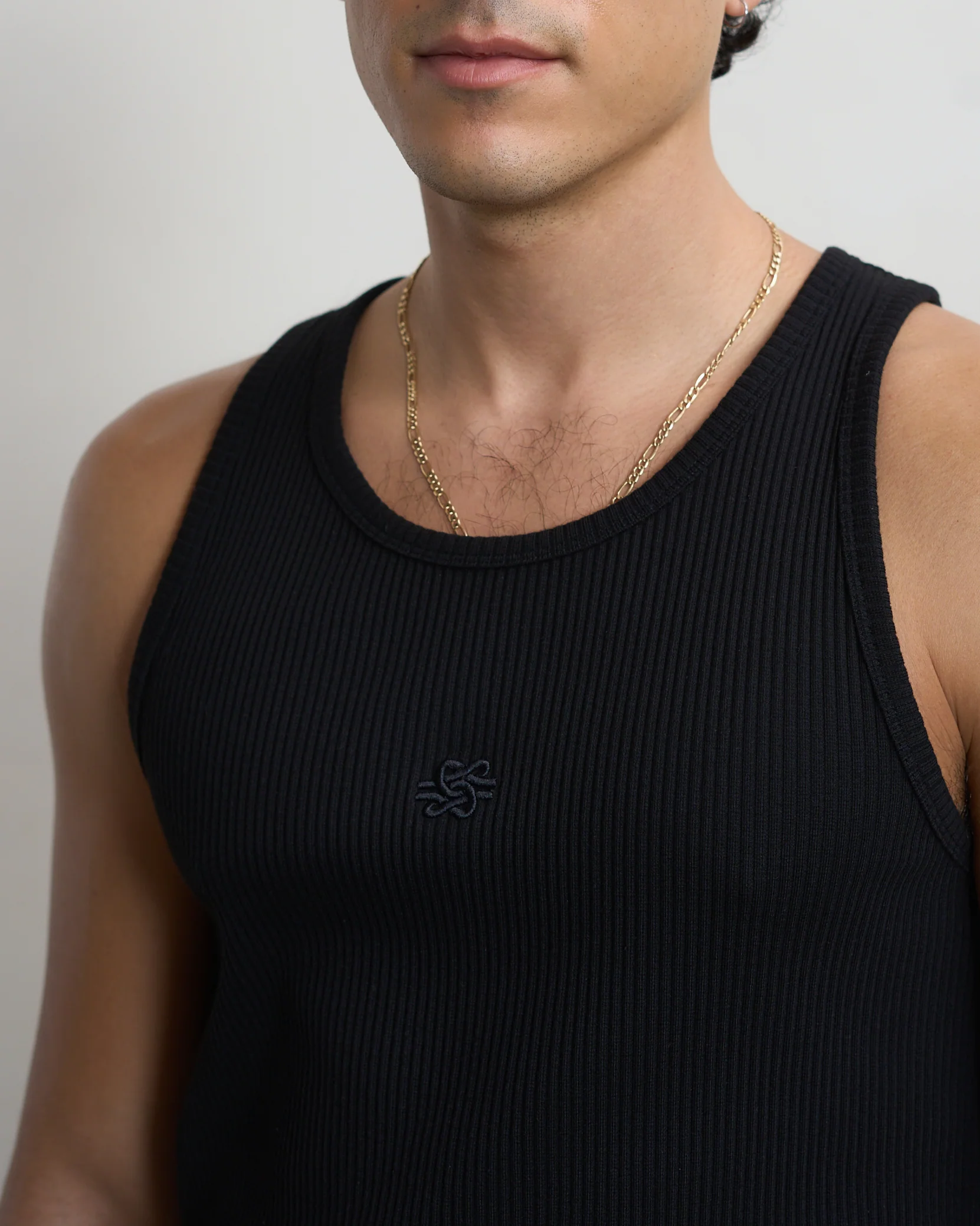 Tank Top Ribbed Black - Image 2