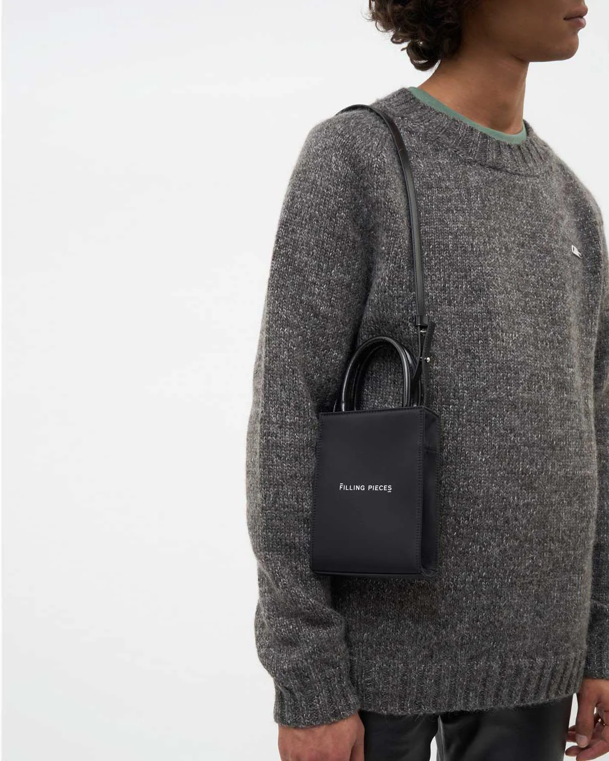 Tote Bag Small Nylon Black - Image 5